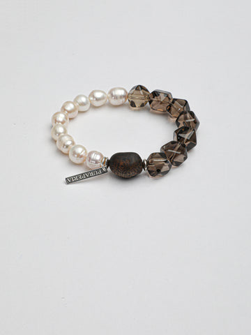 Agarwood & Pearl Crystal Bracelet