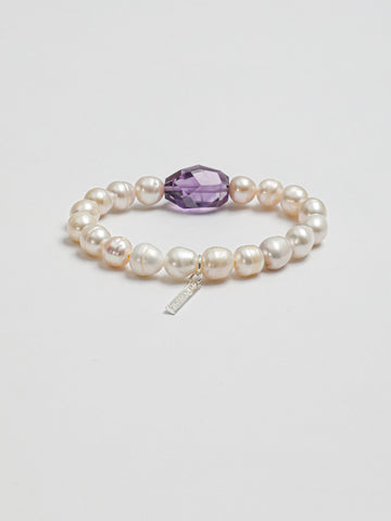 Amethyst & Freshwater Pearl Bracelet