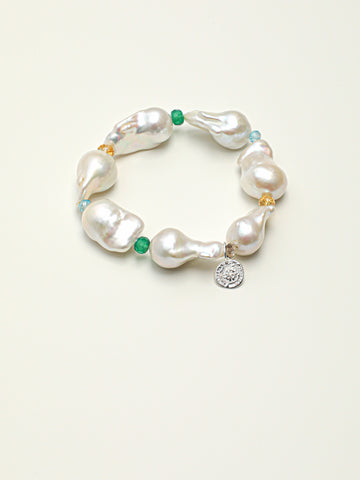 The Grand Baroque Set · Pearl Bracelet & Necklace